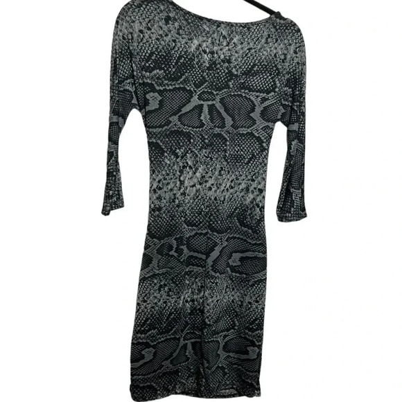 Vintage ,animal print dress, faux wrap,ruching,dark romantic,whimsigoth,event,EC - Picture 5 of 14